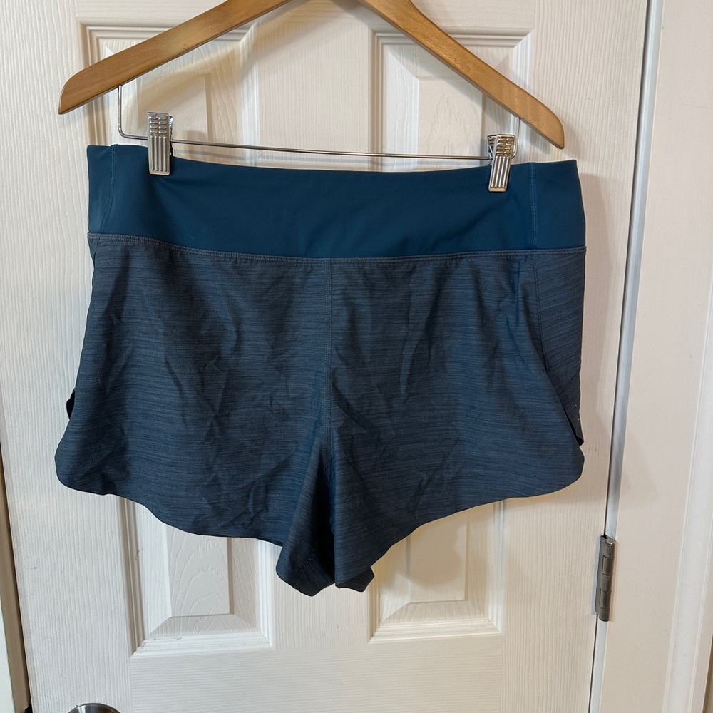 ATHLETA Running Shorts Teal Blue Sporty Athletic Trendy Casual Spring Summer L